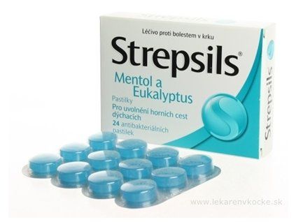 Strepsils Mentol a Eukalypt 2x12 ks