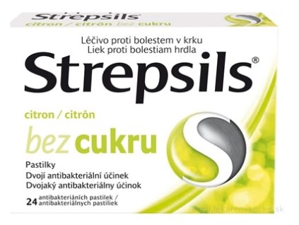 Strepsils Citrón bez cukru 24 ks