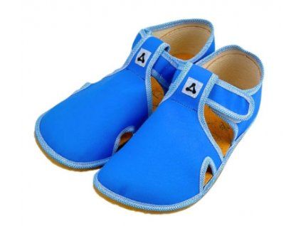 Antal Rascal Basic Blue dětské barefoot pantofle modré, velikost 32