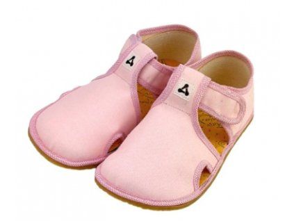 Antal Rascal Basic Pink detské barefoot papuče ružové, veľkosť 28