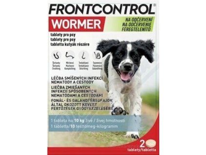 FRONTCONTROL WORMER na odčervení, tablety pro psy 1x2 ks