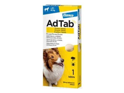AdTab pro psy 900 mg žvýkací tablety pro psy 22–45 kg 1 tableta