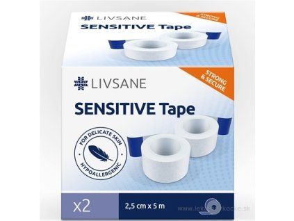 LIVSANE Fixačná páska Sensitive 2,5 cm x 5 m 2 ks