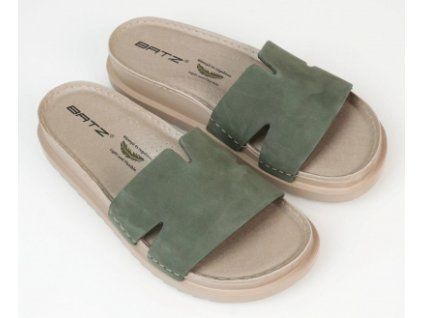 BATZ ALICE olive veľkosť 38, dámske šľapky