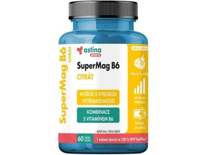 Astina Pharm SuperMag B6 Citrát, 60 tablet