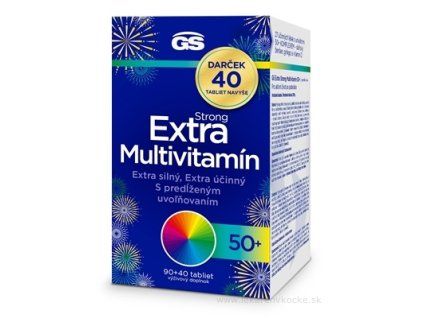 GS Extra Strong Multivitamín 50+ Dárek, 130 tablet