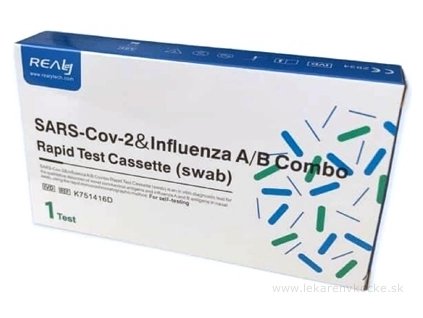 Realy SARS-CoV-2 & Influenza A/B Combo Rapid Test antigénový výterový samotestovanie 1 ks