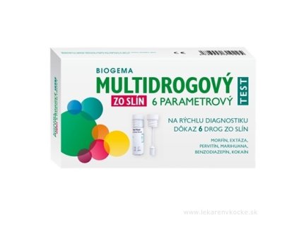 BIOGEMA MULTIDROGOVÝ TEST ZO SLÍN 6 PARAMETROVÝ na rýchlu diagnostiku 6 drog zo slín 1x1 ks