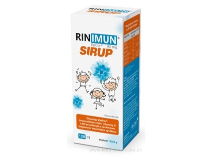 Rinimun sirup 120 ml – tekutý výživový doplnok s EpiCor®, vitamínmi C, D3 a zinkom na posilnenie imunity detí od 3 rokov