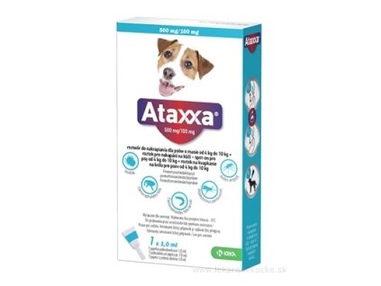 Ataxxa 500 mg/100 mg (psy od 4kg do 10 kg) 1 ml