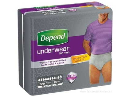DEPEND MAXIMUM S/M pre mužov naťahovacie nohavičky, obvod bokov 70-105 cm, priedušné, 10 ks
