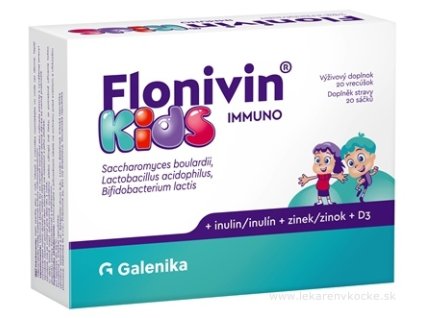 FLONIVIN Kids immuno + inulín + zinok + D3 20 vrecúšok