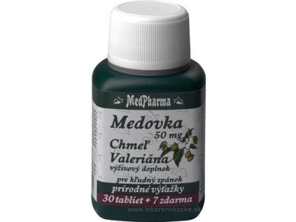 MedPharma MEDOVKA 50MG + CHMEĽ + VALERIÁNA tbl 30+7 zadarmo (37 ks)