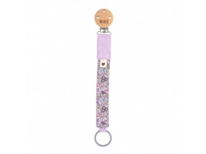 BIBS x LIBERTY klip na cumlík z BIO bavlny - Fialová