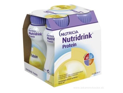 Nutridrink Protein – výživový nápoj s vysokým obsahom bielkovín, vanilková príchuť, 4×200 ml