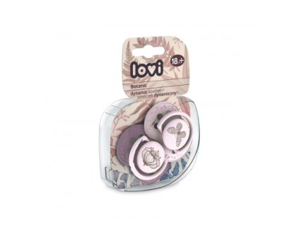 Lovi dynamický utišujúci cumlík Botanic 18m+ 2 ks ružový