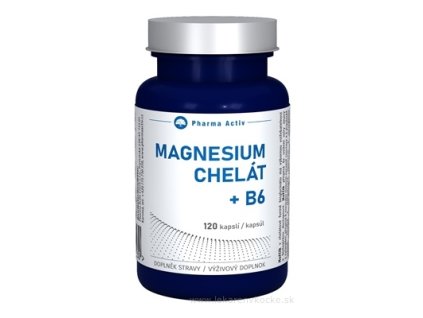Pharma Activ Magnesium Chelát + B6 – výživový doplnok, 120 kapsúl