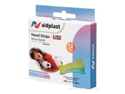 Aidplast Náplasť pre deti na uľahčenie dýchania 12 náplastí na nos