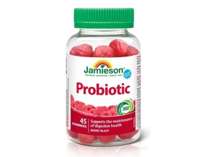 JAMIESON PROBIOTIC GUMMIES ŽELATÍNOVÉ PASTILKY s malinovou príchuťou 1x45 ks