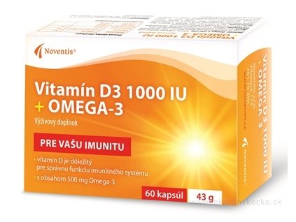 Noventis Vitamín D3 1000 IU + Omega-3 60 ks
