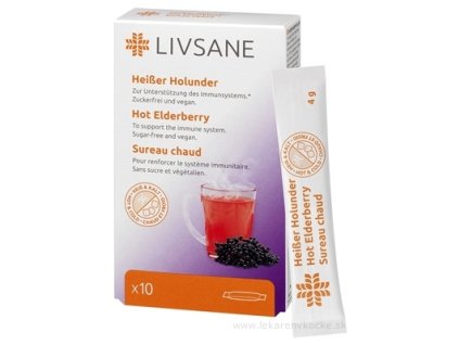 Livsane horúci nápoj z čiernej bazy – podpora imunity, 10 vrecúšok