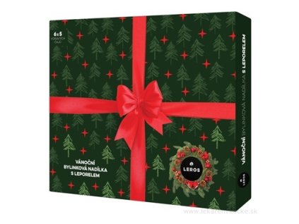 LEROS vianočná bylinková nádielka 6×5 čajových vrecúšok darčeková kazeta