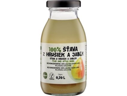 zdravo 100% ŠŤAVA Z HRUŠIEK A JABĹK 200 ml