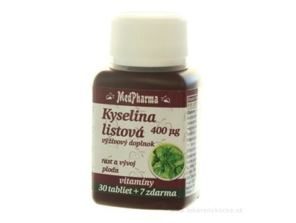 MedPharma KYSELINA LISTOVÁ 400 mcg tbl 30+7 zadarmo (37 ks)