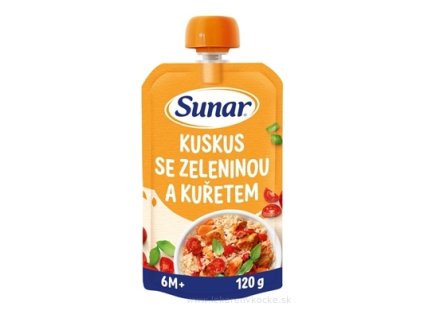 Sunar príkrm Kuskus so zeleninou a kuracím mäsom od 6. mesiaca, 120 g