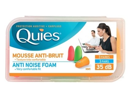 Quies Penové chrániče sluchu 35 dB, 3x2 ks