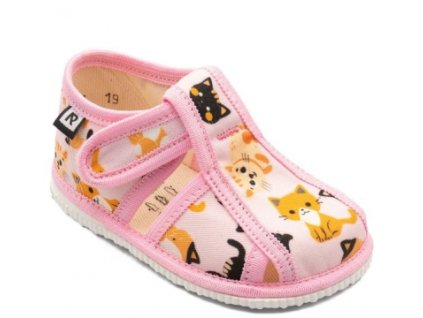 RAK Papuče mačky ružové, zatvorené veľkosť 18