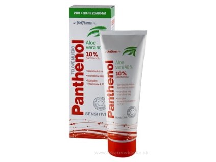 MedPharma PANTHENOL 10% TELOVÉ MLIEKO Sensitive, s Aloe vera, 200+30 ml zadarmo (230 ml)