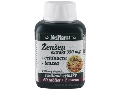 MedPharma ŽENŠEN 350 mg + Echinacea + Leuzea tbl 60+7 zadarmo (67 ks)