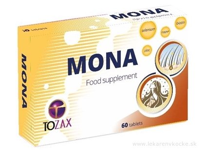 TOZAX  MONA 60 tabliet – komplex vitamínov, minerálov a keratínu | podpora vlasov, nechtov, imunity