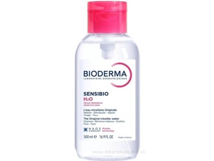 BIODERMA Sensibio H2O micelárna voda pre citlivú pleť s pumpou, 500 ml