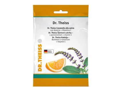Dr.Theiss Šalviové cukríky s pomarančom 75 g