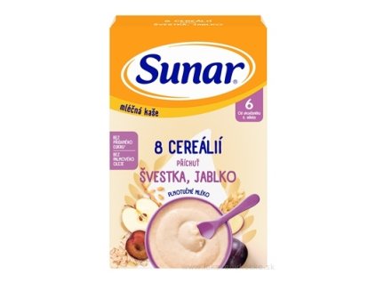 Sunar mliečna KAŠA 8 CEREÁLIÍ 210 g