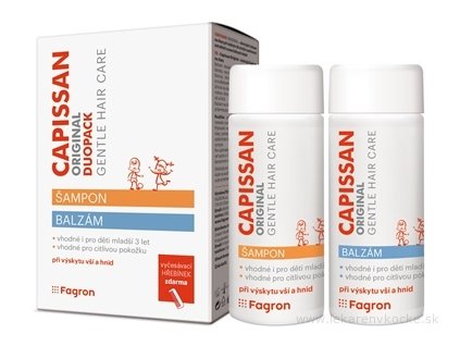 CAPISSAN ORIGINAL DUOPACK šampón 200 ml + balzam 200 ml + hrebeň, 1ks
