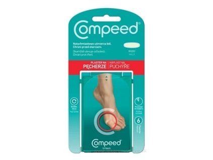 Compeed NÁPLASŤ na pľuzgiere na nohách 6 ks