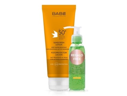 BABÉ SLNKO Mlieko na opaľovanie + Aloe vera gél 1 set