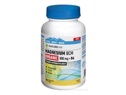 NATUREVIA MAGNESIUM BCM ORGANIC 800 mg + B6 cps 90 ks