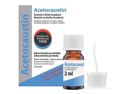 Acetocaustin roztok na liečbu bradavíc 2 ml