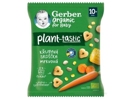 Bio chrumkavé srdiečka s mrkvou, 28 g