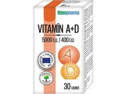 EDENPharma VITAMÍN A + D3 (5000 I.U./ 400 I.U.) 30 ks