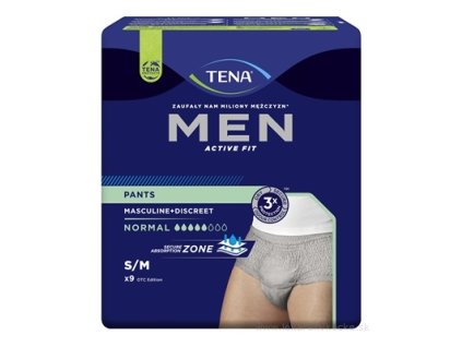 TENA Men Pants Normal Grey S/M 9 ks