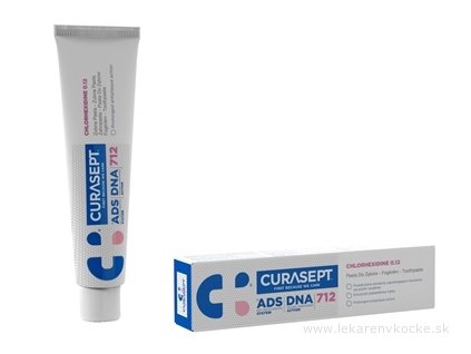 CURASEPT ADS DNA 712 zubná pasta s chlórhexidínom 0,12% 75 ml