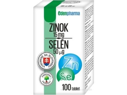 EDENPharma ZINOK 15 mg + SELÉN 50 µg 100 ks