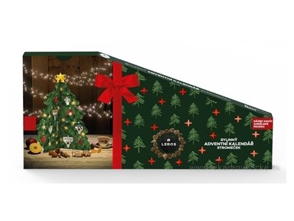 LEROS adventný kalendár 24 bylinných čajov vianočný darčekový čajový stromeček