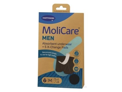 MOLICARE Men M absorpčná spodná bielizeň 1 ks + X-change vložka 5 ks set