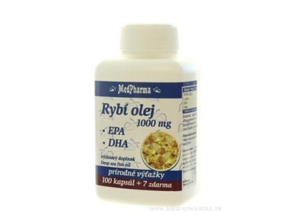MedPharma RYBÍ OLEJ 1000 mg - EPA, DHA cps 100+7 zadarmo (107 ks)
